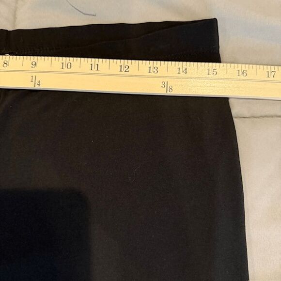 Clara Sun Woo Black Pull On Poly Rayon Spandex Dress Pants Notched Hem Size XS - Picture 7 of 10